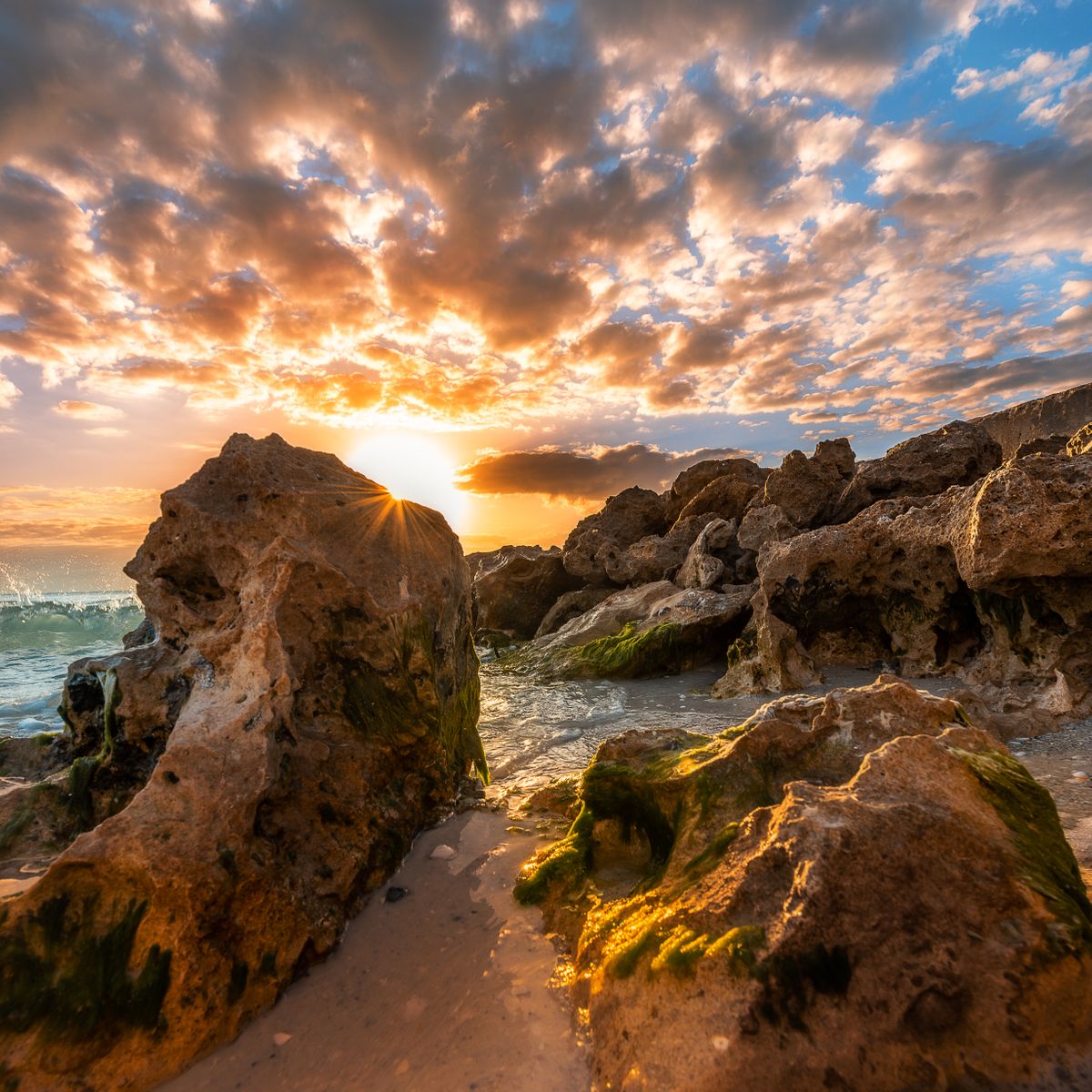 Coquina Beach Rocks