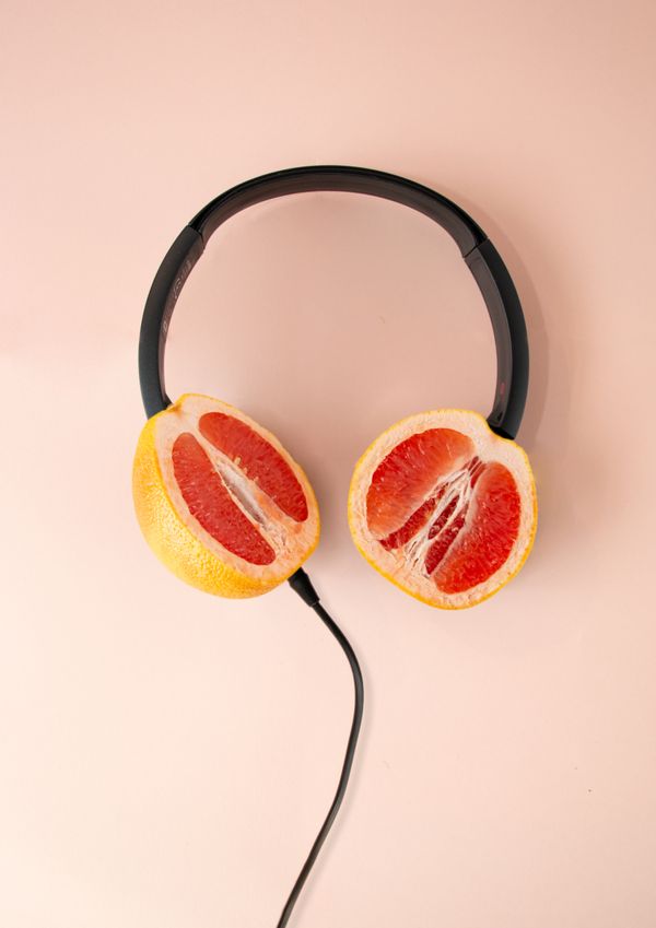 Grapefruit headphones