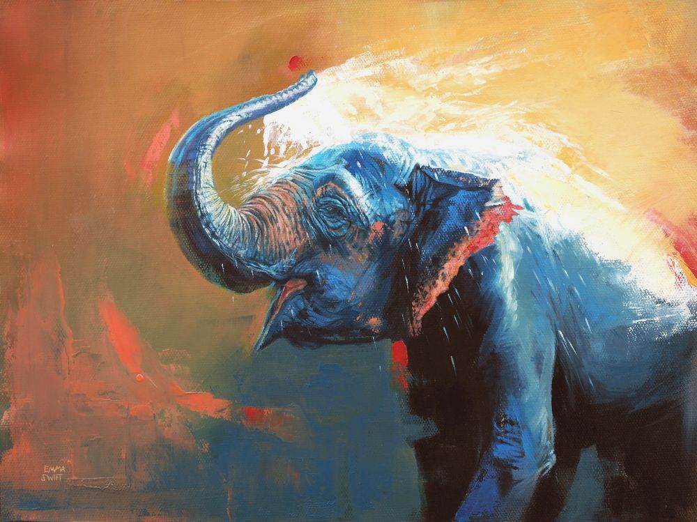 Elephant Bathtime by Emma Swift