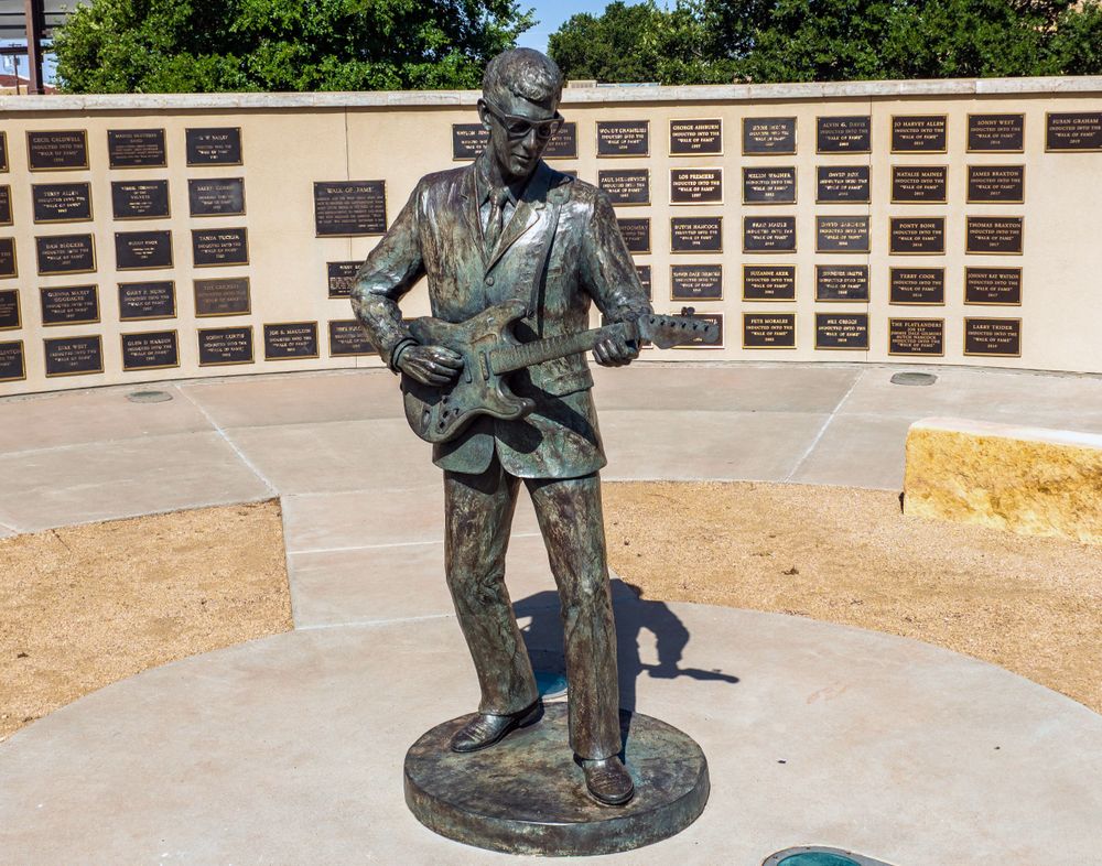 Buddy Holly Statue in Lubbock, Texs