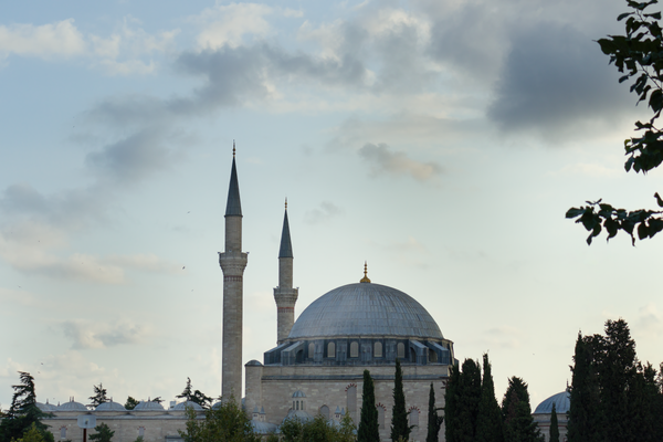 The mosque among the blue sky