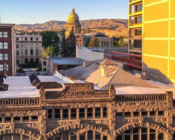Idaho State Capitol at Sunset