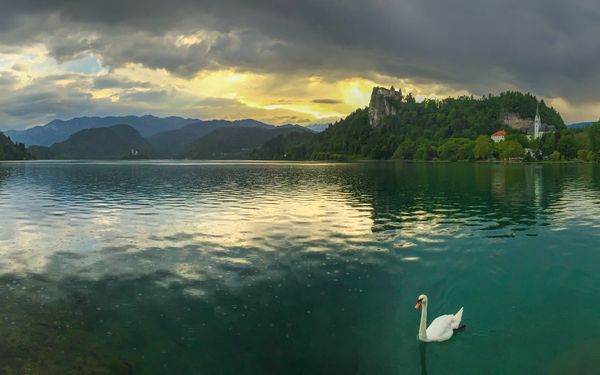 Bled Castle over Lake Bled - Bled Slovenia